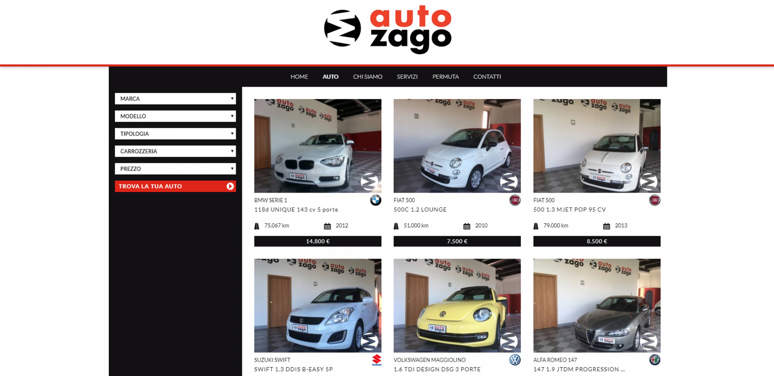 pagina auto sito internet autozago newvisibility