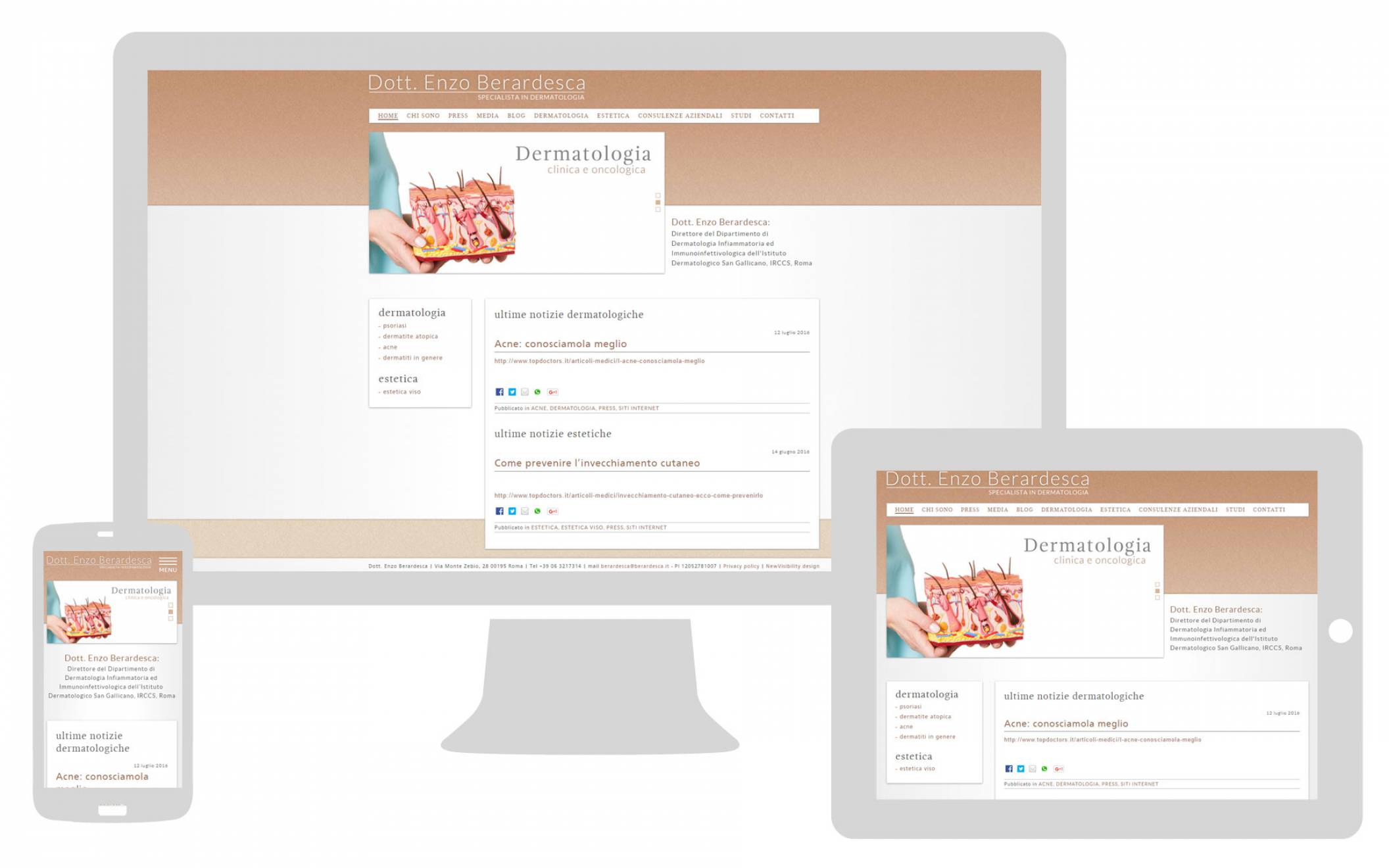 Realizzazione sito internet responsive Dottor Berardesca NewVisibility