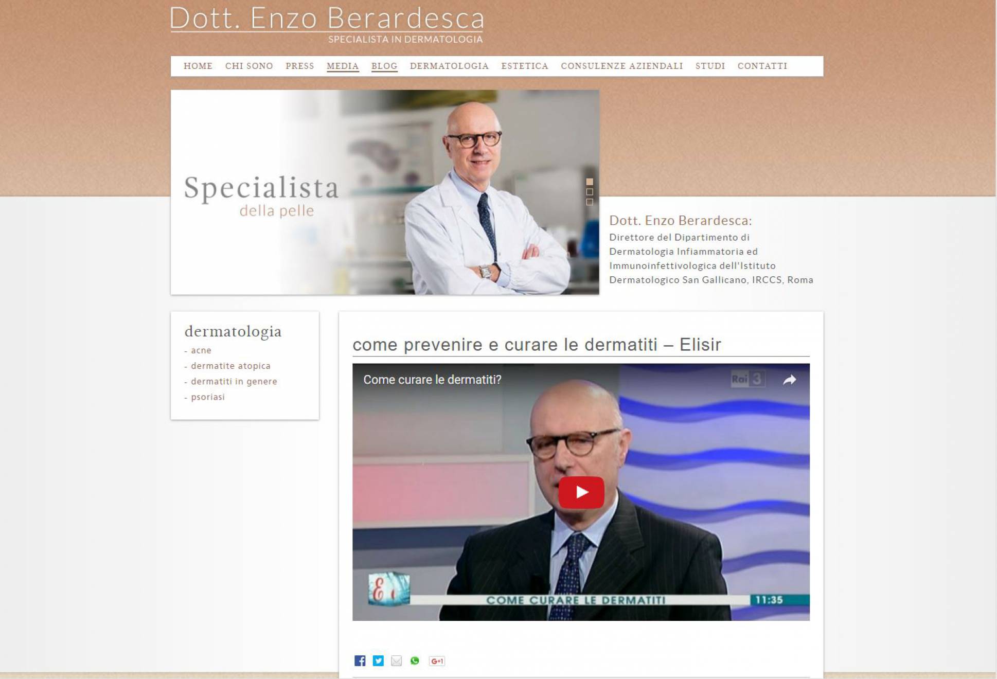 Blog sito internet responsive Dottor Berardesca