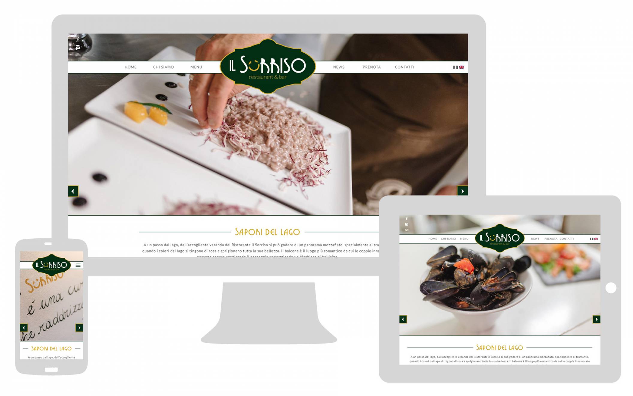 Sito internet responsive ristorante il sorriso realizzato da newvisibility