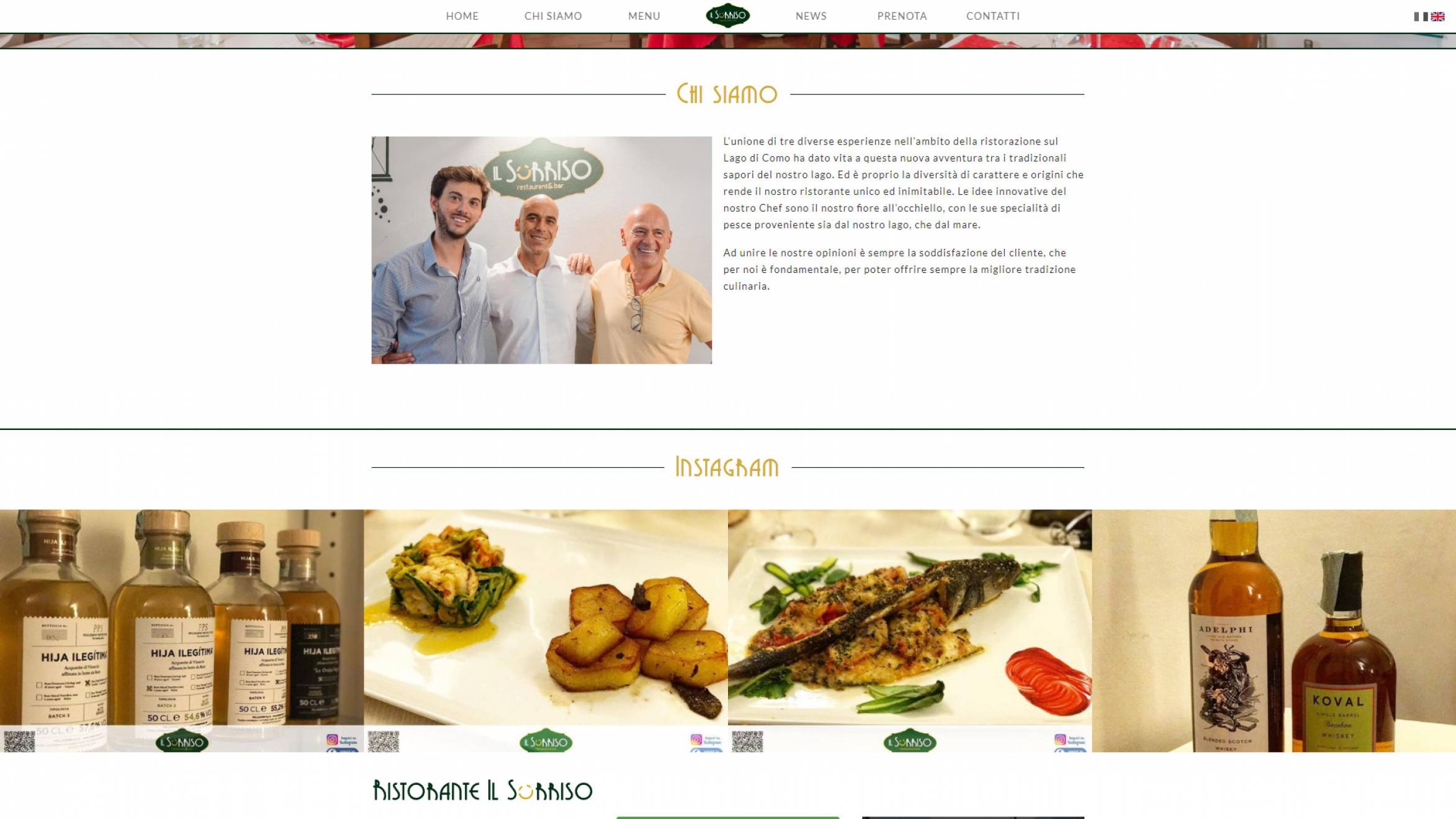 Sito internet responsive ristorante il sorriso realizzato da newvisibility