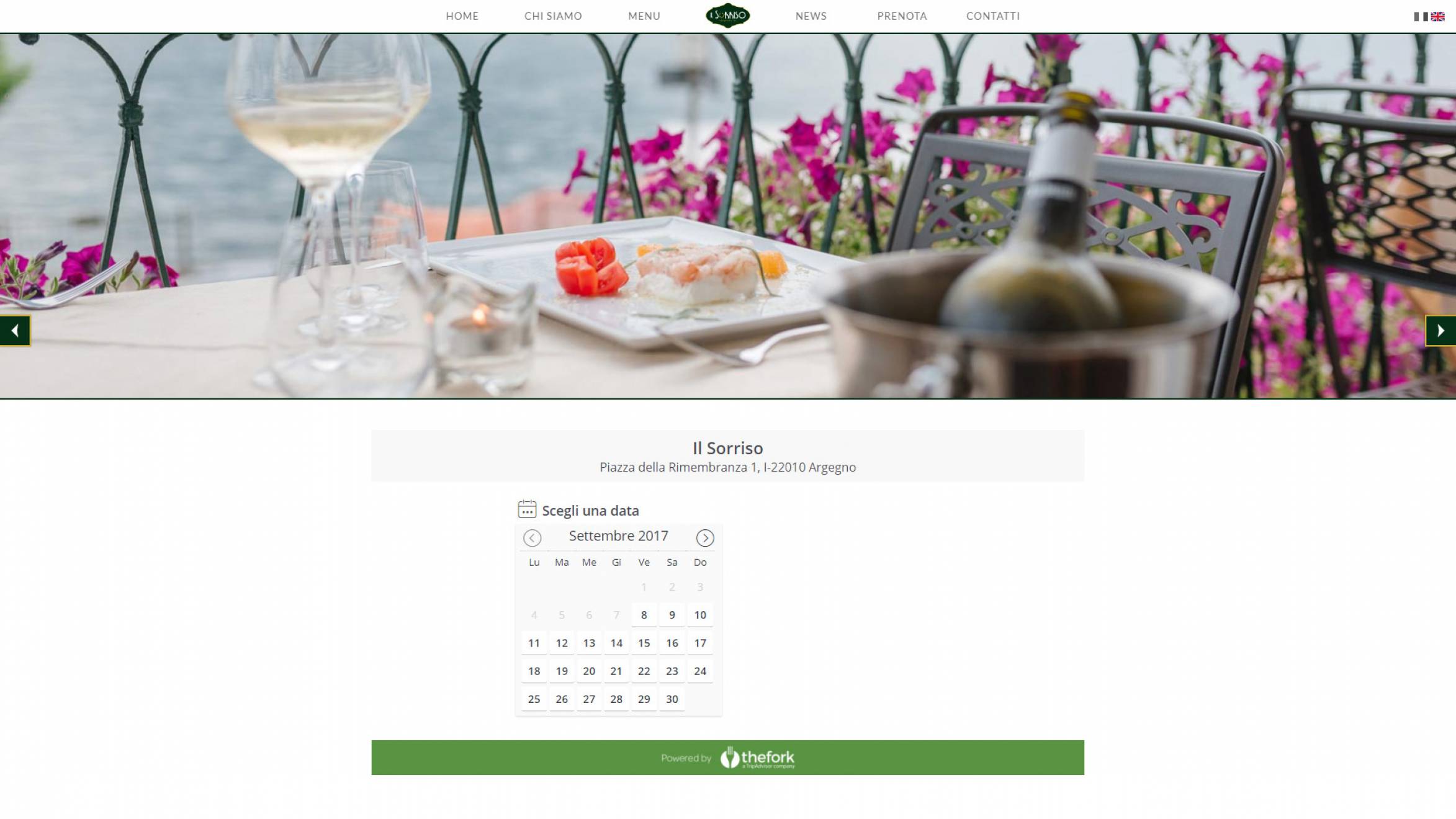 Sito internet responsive ristorante il sorriso realizzato da newvisibility