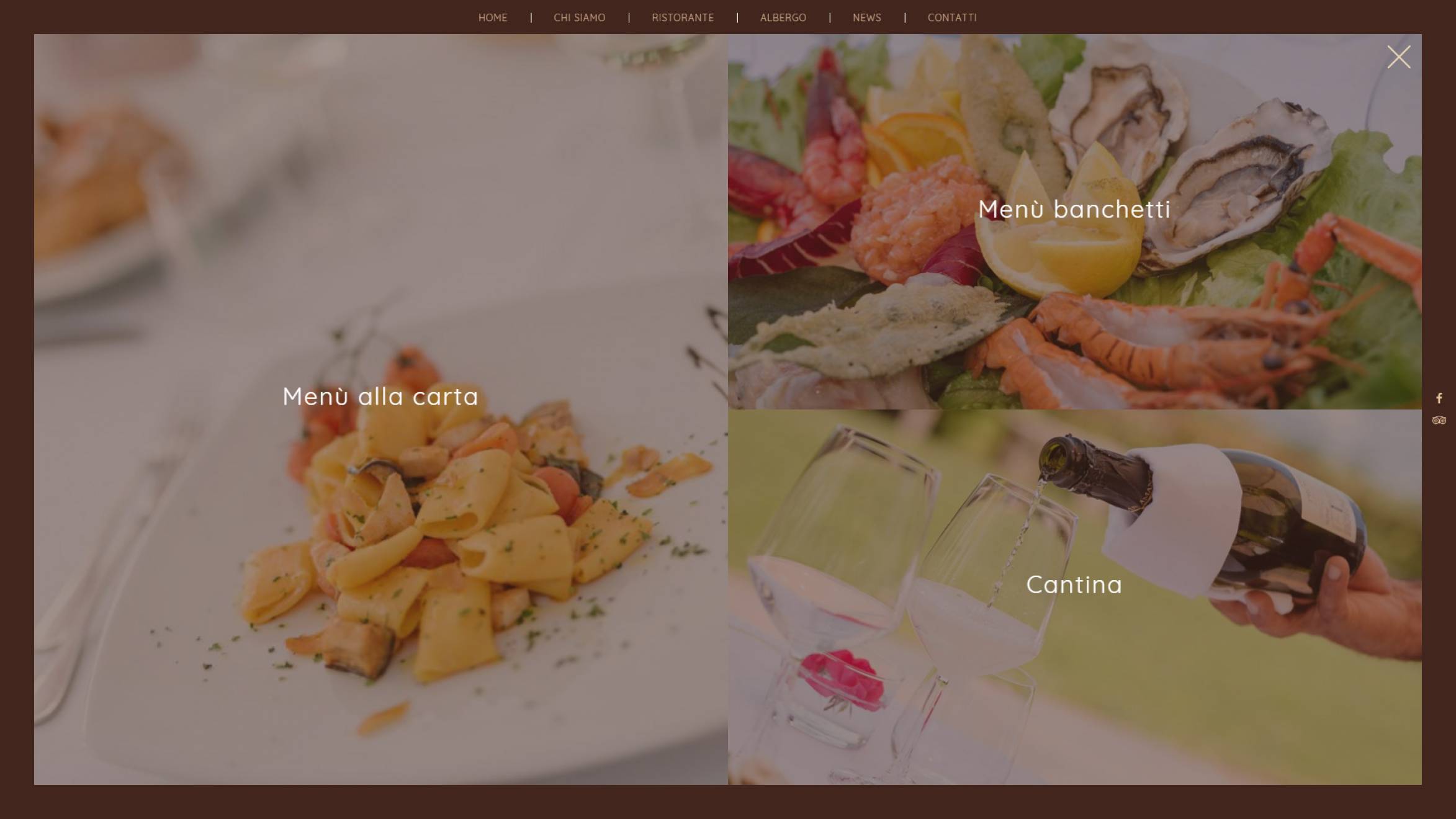 Sito internet responsive ristorante albergo la corte realizzato da newvisibility