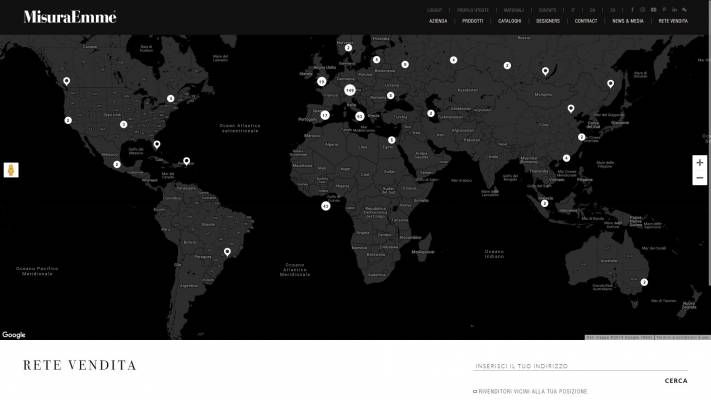 Store locator sito internet responsive MisuraEmme