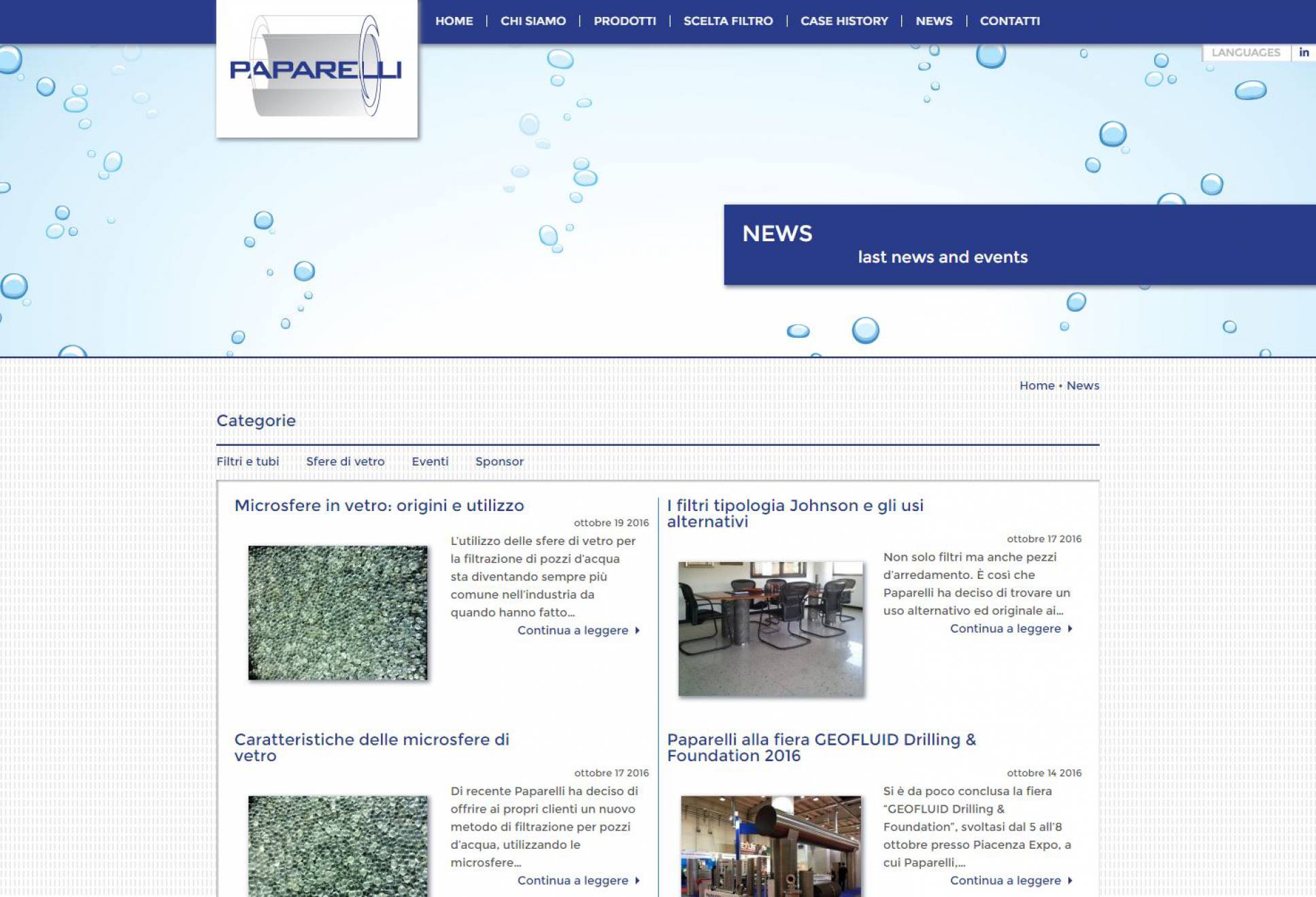 News sito internet responsive Paparelli NewVisibility