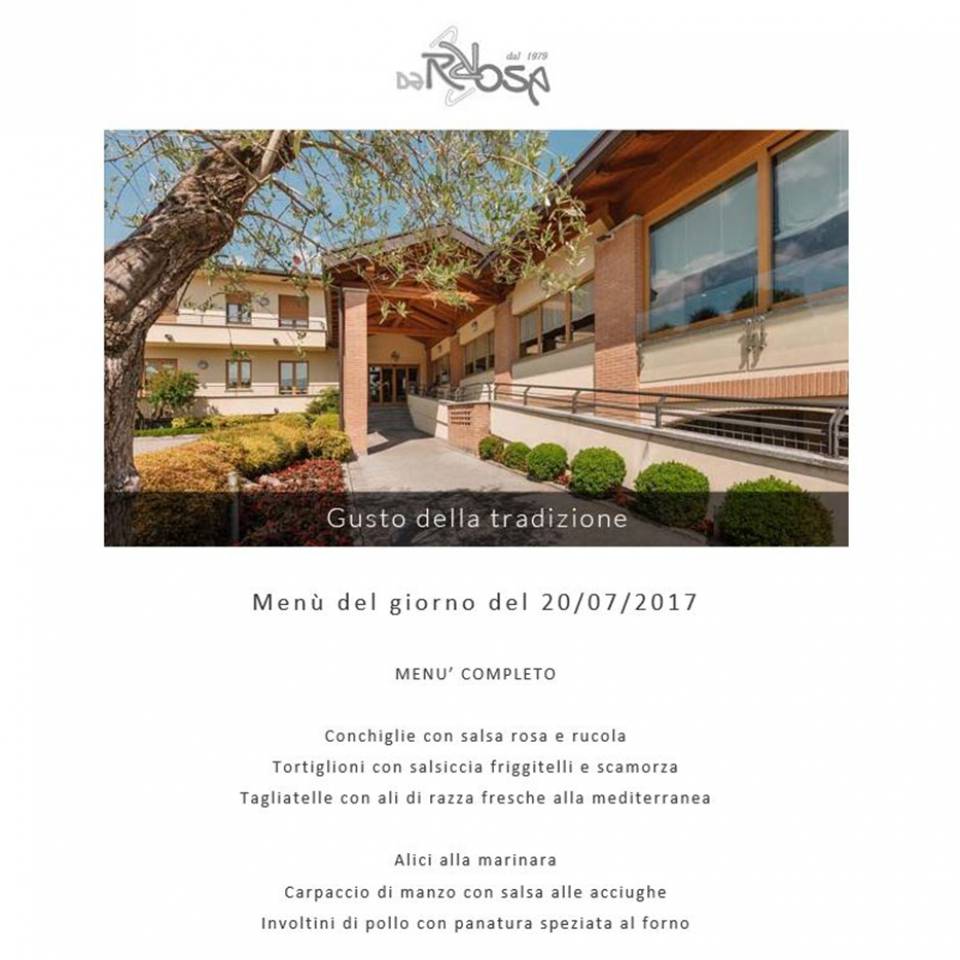 Newsletter Ristorante da Rosa newvisibility