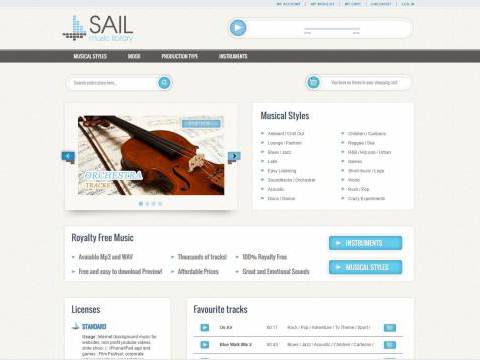Sito e-commerce Sail Music Library NewVisibility